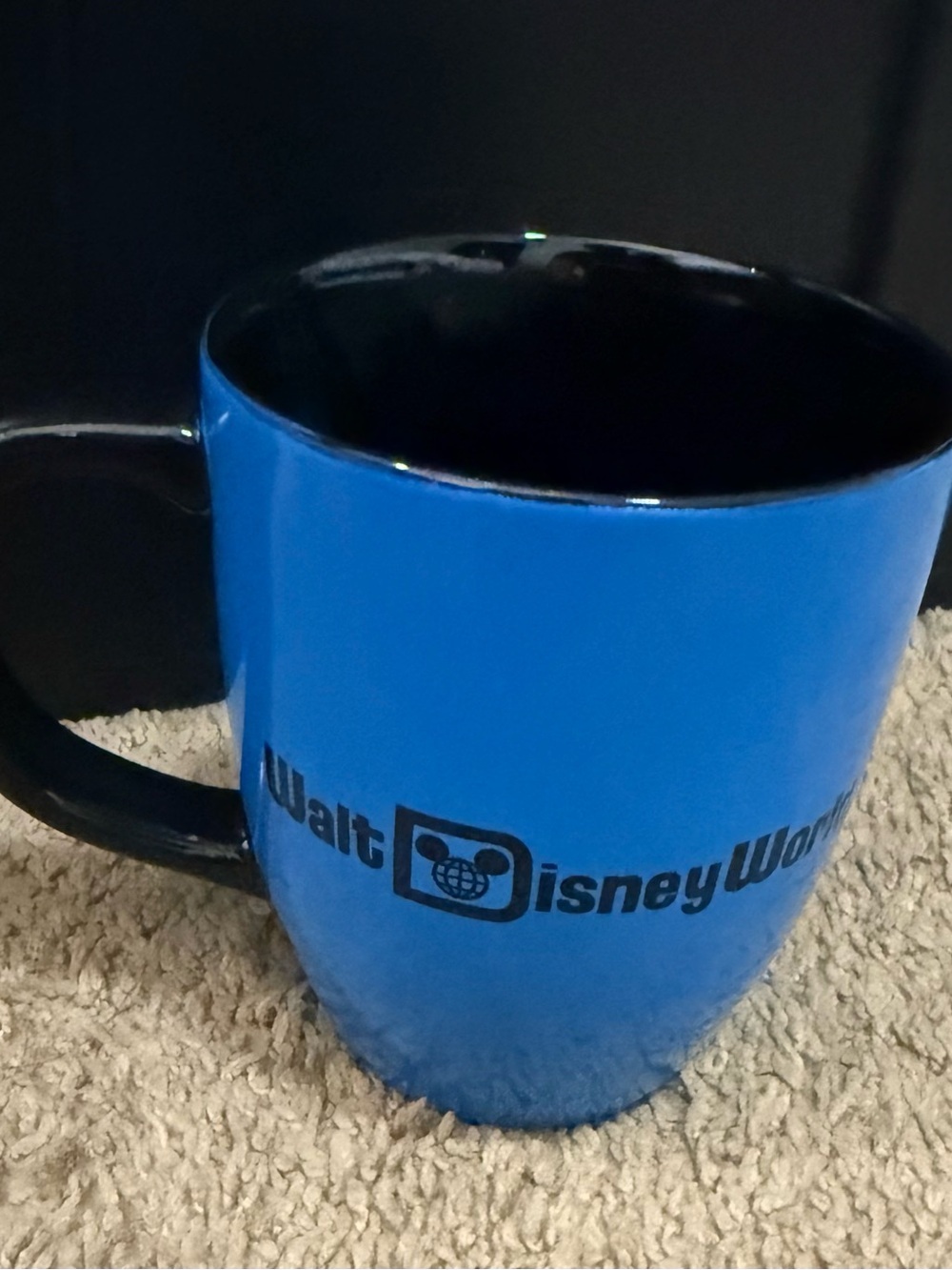 Disney Blue Mickey Word Art Ceramic Mug with Black Handle - Picture 3 of 5